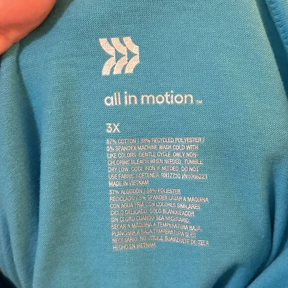 All In Motion Women’s Plus 3X Racerback Tank Top Turquoise Blue NWT Activewear - Picture 3 of 16